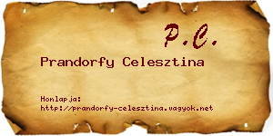 Prandorfy Celesztina névjegykártya